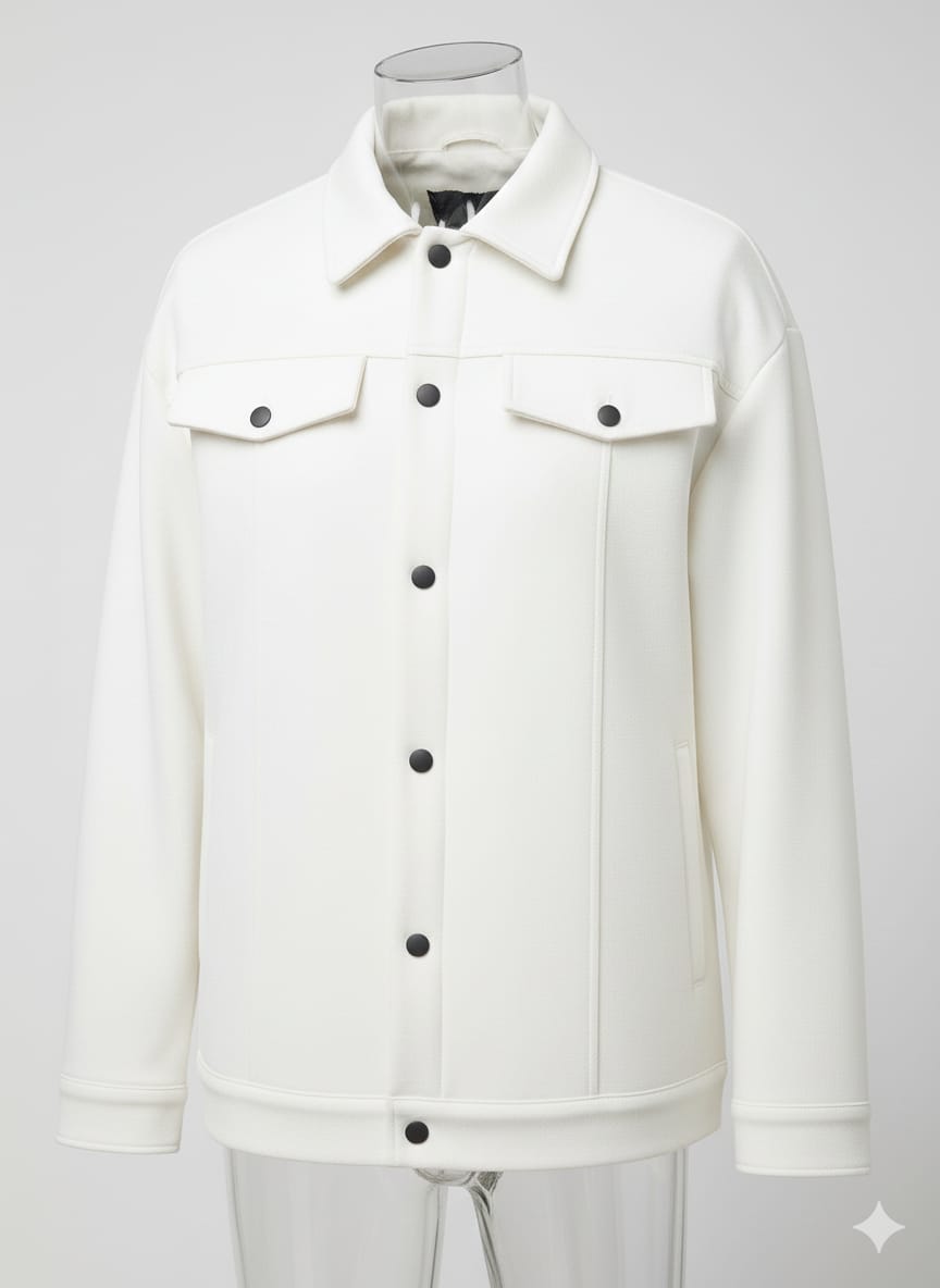 WHITE FLEECE JACKET